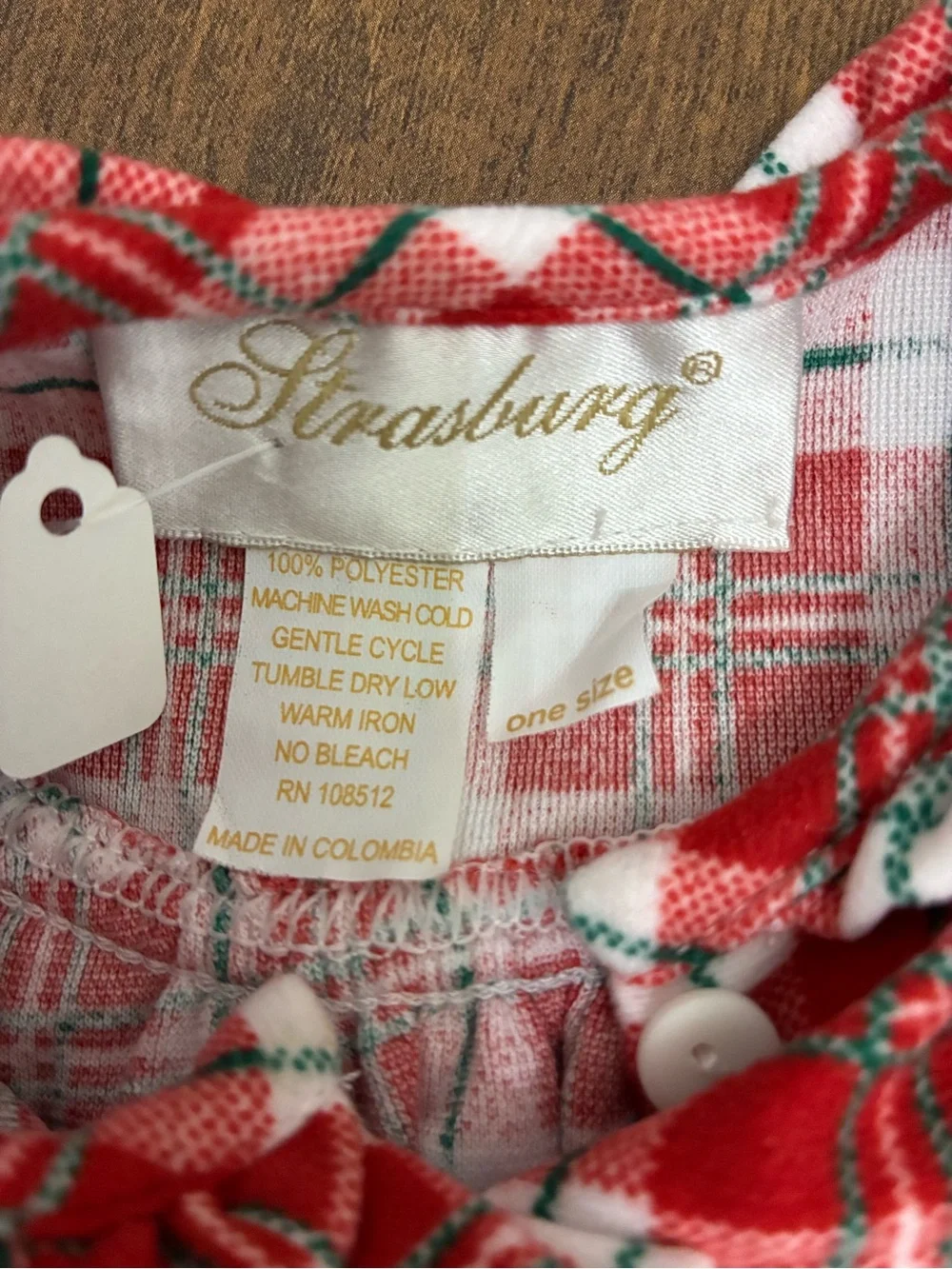 Vintage Strasburg Plaid Infant Nightgown